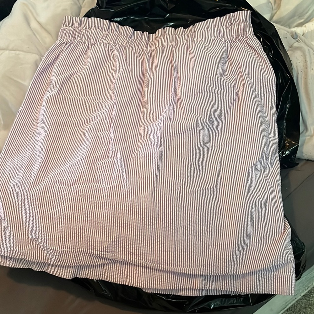 Purple seersucker skirt
